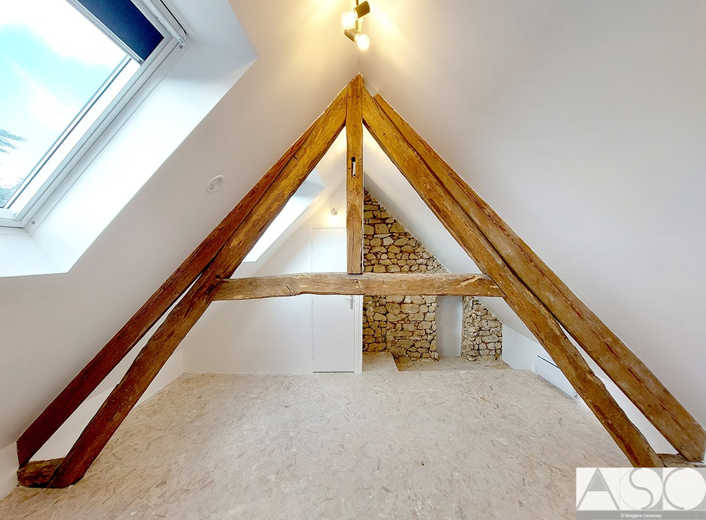Après travaux — Isolation et Rénovation des combles d'une longère de 150 ans