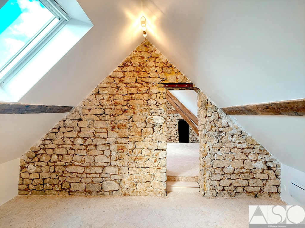Après travaux — Isolation et Rénovation des combles d'une longère de 150 ans